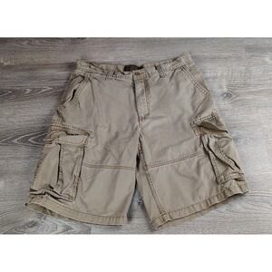 Vintage Old Navy Surplus Cargo Shorts Mens 34 Y2K Utility Pockets Khaki Workwear